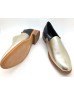 Bullion Gold Cowhide Leather Flats