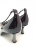 CLASSY Wine Red Patent Leather Ankle Sling Heels