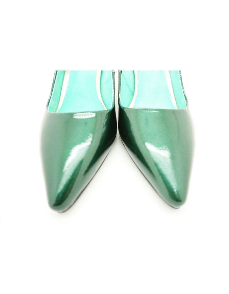CLASSY Green Patent Leather Heels