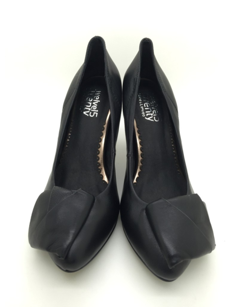 DOLLY Black Lambskin Leather Heels