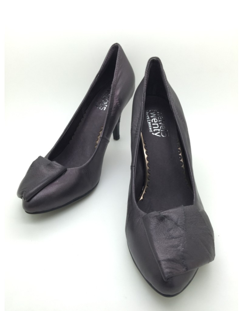 DOLLY Metallic Purple Lambskin Leather Heels