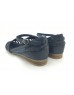 DOLLY Blue Lambskin Leather Ankle Strap Sandal