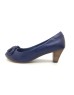 DOLLY Blue Nautical Knot Design Lambskin Leather Peep Toe Heels