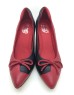 DOLLY Bicolour Red Black Lambskin Leather Heels