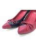 DOLLY Bicolour Red Black Lambskin Leather Heels