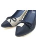 DOLLY Bicolour Blue White Lambskin Leather Heels