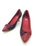 DOLLY Bicolour Red Black Lambskin Leather Heels