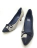 DOLLY Bicolour Blue White Lambskin Leather Heels