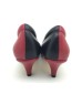 DOLLY Bicolour Red Black Lambskin Leather Heels