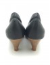 DOLLY Charcoal Lambskin Leather Twist Design Heels