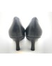 DOLLY Charcoal Cross Flap Design Lambskin Leather Heels