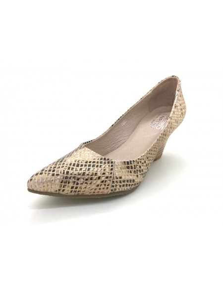 Dolly Lambskin Leather in Snake Print Wedges