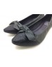 DOLLY Charcoal Lambskin Leather with Snake Skin Leather Design Kitten Heels