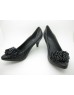 DOLLY Black Lambskin Leather Heels