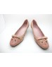 DOLLY Pink Lambskin Leather Lazer Cut Kitten Heels