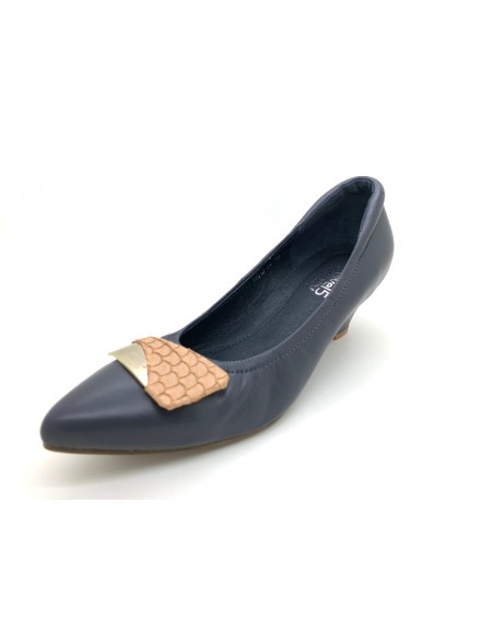 DOLLY Blue Lambskin Leather Wedges