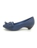 DOLLY Blue Lambskin Leather Kitten Heels