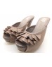 Dolly Beige Lambskin Leather Platform Mule