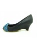 DOLLY Charcoal Lambskin Leather Wedges