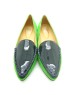 PREPPY Green Suede Leather Flats