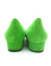 PREPPY Green Suede Leather Flats