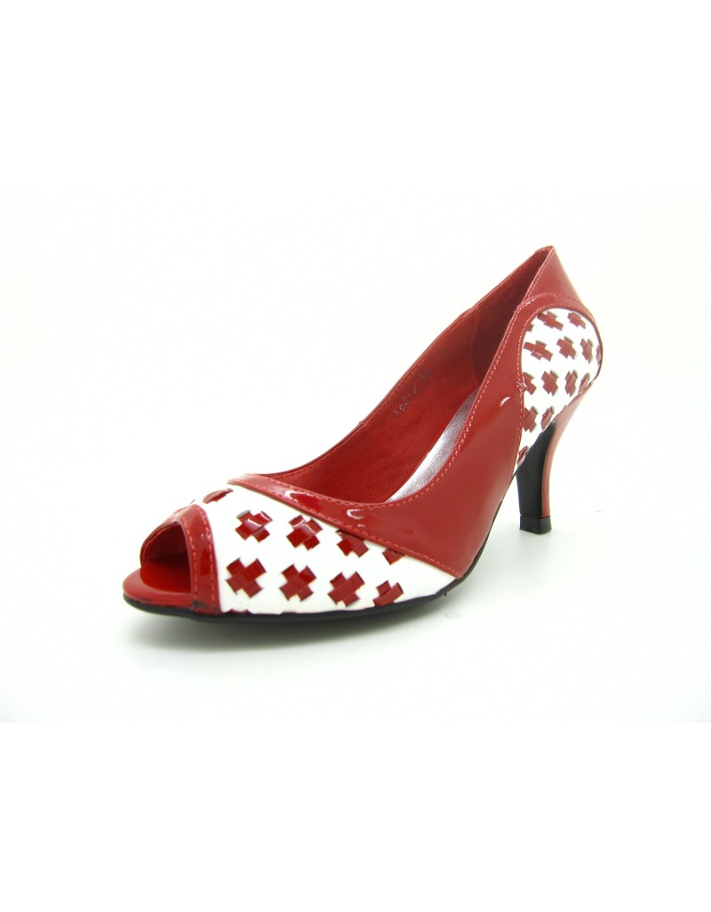 twelve15twenty patent leather peep toe heels