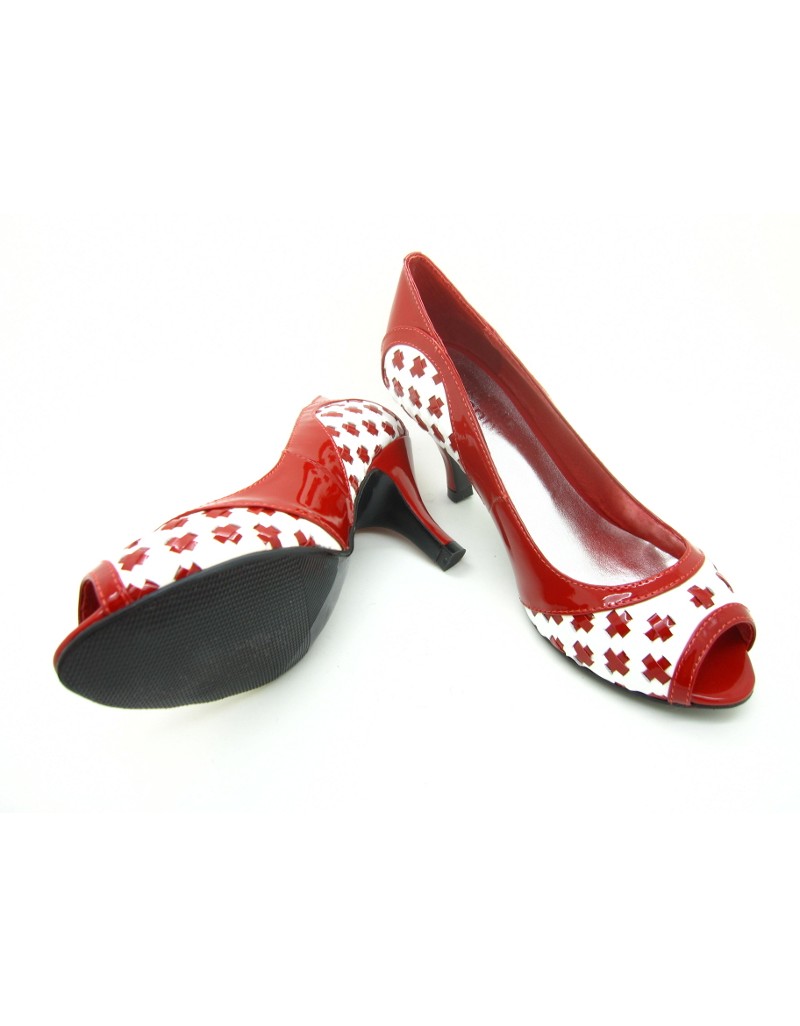 twelve15twenty patent leather peep toe heels