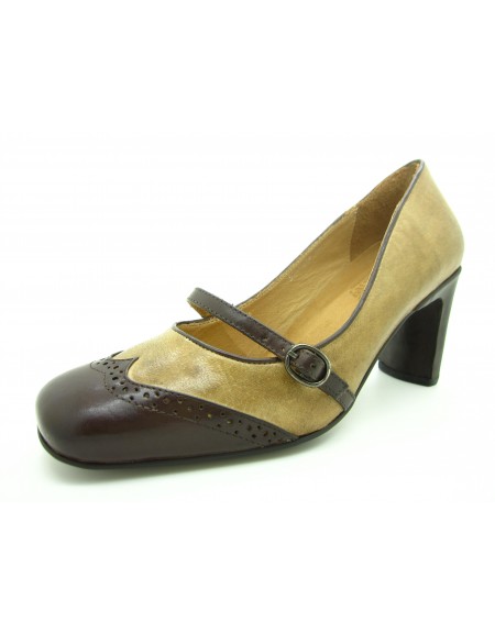 VINTAGE Calf Leather Mary Jane Heels