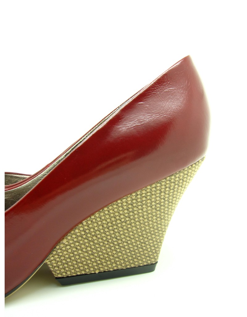 iOREK Premium Collection Red Calf Leather Wedges