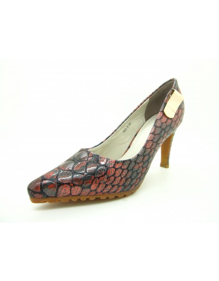 iOREK Premium Collection Snake Print Patent Leather Heels