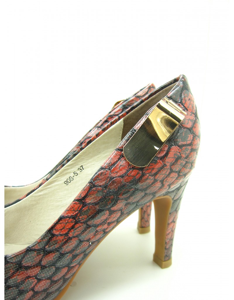 iOREK Premium Collection Snake Print Patent Leather Heels